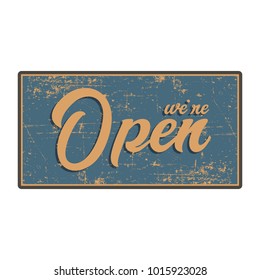 Open Vintage Signage Vector