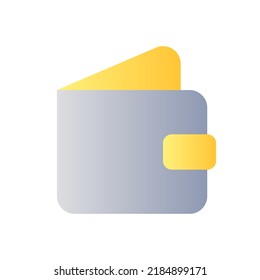 Open wallet flat gradient color ui icon. Finance and banking. Payment and purchasing. Account deposit. Simple filled pictogram. GUI, UX design for mobile application. Vector isolated RGB illustration