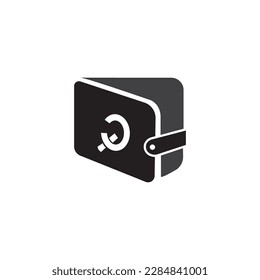 open wallet logo template illustrator design abstract vector