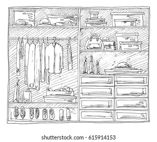 Wardrobe Sketch Images Stock Photos Vectors Shutterstock