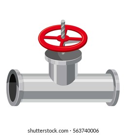Open water valve pump icon. Cartoon illustration of Open water valve pump vector icon logo isolated on white background