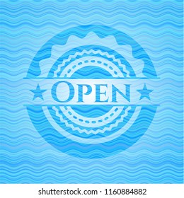 Open water wave representation emblem.