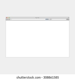Open web browser window vector illustration. Template of empty, clean windows internet browser on an isolated background.