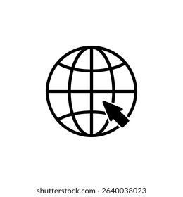 Open web icon in trendy flat style isolated on white background. Website pictogram. Internet symbol for your website design, logo, app, UI. Vector illustration, EPS10.