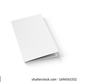 Open White Blank Menu Cover With Shadow. EPS10 Vector