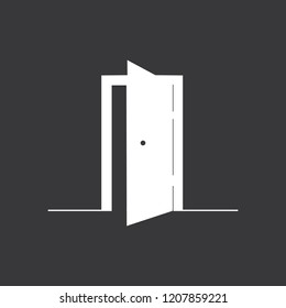 Open white door logo