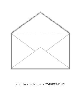 Open white envelope design vector
