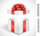 Open white gift box