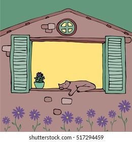 open window
