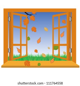 Open a window to the autumn garden