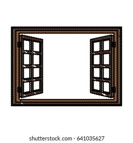 open window frame wooden image