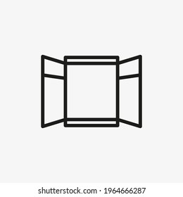 Open window icon for exterior design concept.