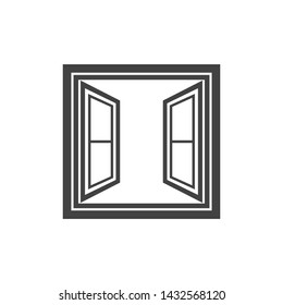 Open window icon vector illustration