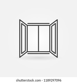 Open Window Outline Concept Simple Icon Or Design Element