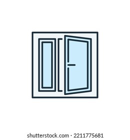 Open Window vector concept colored minimal icon or design element