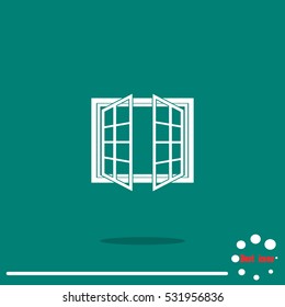 Open window vector icon.