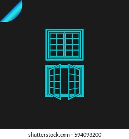 Open window vector icon.