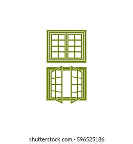 Open window vector icon.