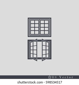 Open window vector icon.