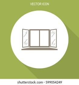Open window vector icon.