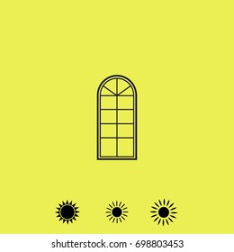 Open window vector icon