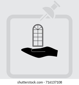 Open window vector icon