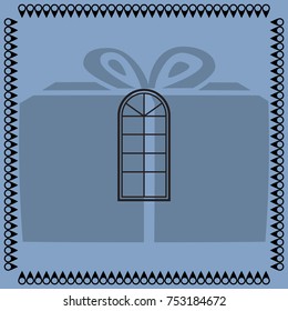 Open window vector icon