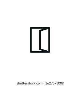 open window vector icon on white background