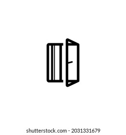 open window vector icon on white background