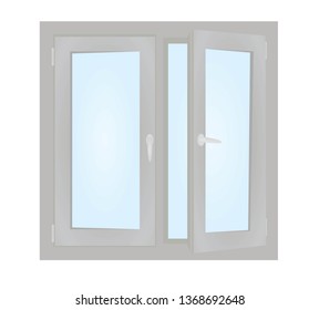 Open window. vector illustration