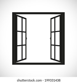 Open Window. Vector Illustration