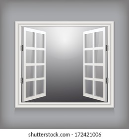 open window. vector template for design