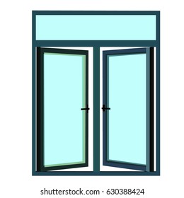 open window with white background for a beautiful house