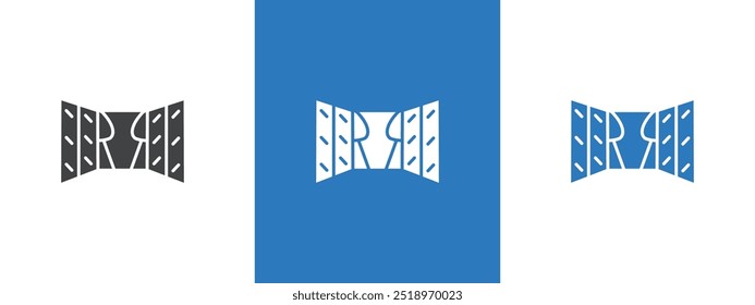 Ilustración de línea delgada de icono de ventana abierta