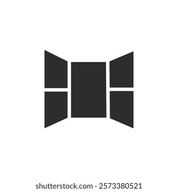 Open windows icon web design in vector