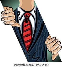 Open your business,  vector illustration, eps10, 2 layers. Can be used on any color background.