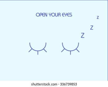 Open your eyes concept poster.