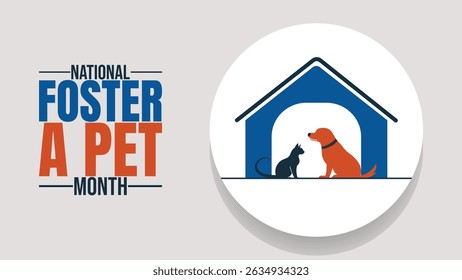 Open Your Heart, National Foster a Pet Month design templet