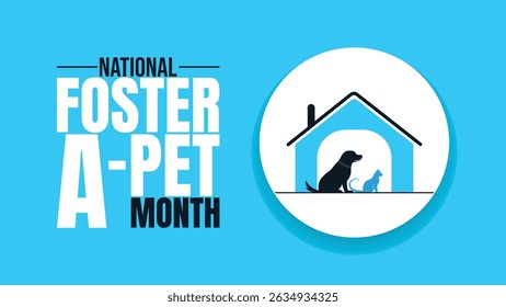 Open Your Heart, National Foster a Pet Month design templet