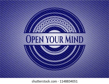 Open your Mind emblem with jean texture