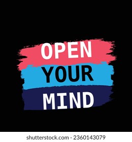 Open Your Mind illustrations with patches for t-shirts and other uses
