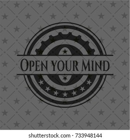 Open your Mind realistic dark emblem