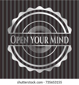 Open your Mind silver shiny emblem