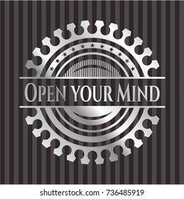 Open your Mind silver shiny emblem