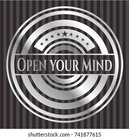 Open your Mind silvery emblem