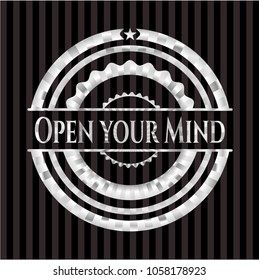 Open your Mind silvery shiny badge