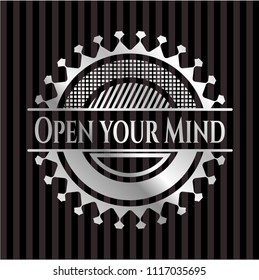 Open your Mind silvery shiny badge