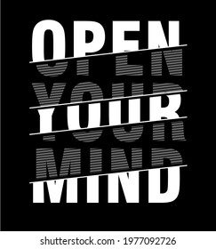 open your mind t shirt design 