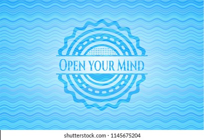 Open your Mind water representation badge.