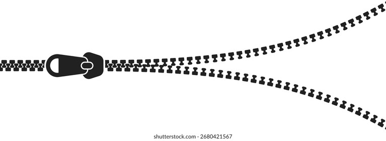 Open zipper icon. Vector EPS 10